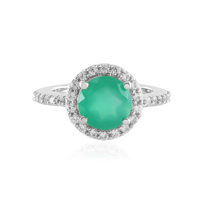 Anillo en plata con Ónix verde