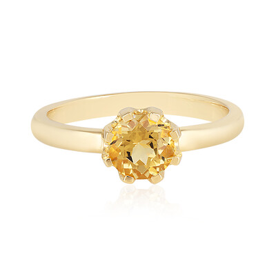 Anillo en plata con Berilo amarillo