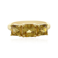 Anillo en plata con Zircón amarillo