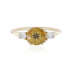 Anillo en oro con Zircón amarillo