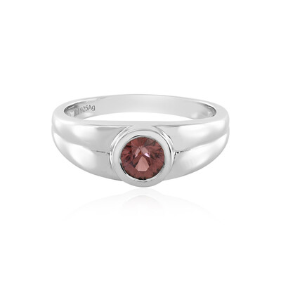 Anillo en plata con Zircón rosado