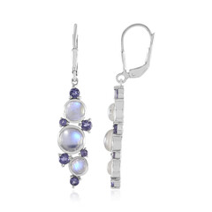 Pendientes en plata con Piedra de luna azul (KM by Juwelo)