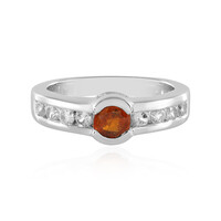 Anillo en plata con Cianita naranja de Tanzania