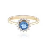 Anillo en oro con Espinela azul cobalto Luc Yen (AMAYANI)