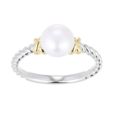 Anillo en plata con Perla blanca Freshwater