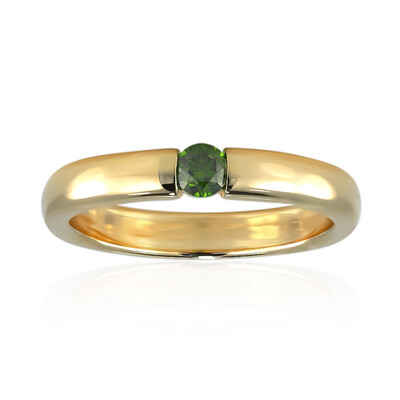 Anillo en oro con Diamante verde VS1 (Annette)