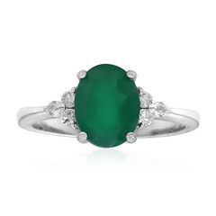 Anillo en plata con Ágata verde