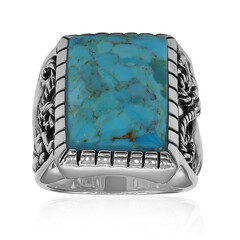 Anillo en plata con Turquesa azul del Mohave Kingman (Art of Nature)