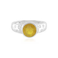 Anillo en plata con Zafiro amarillo de Madagascar