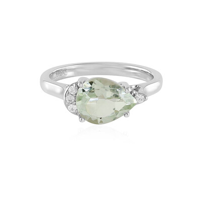 Anillo en plata con Amatista verde