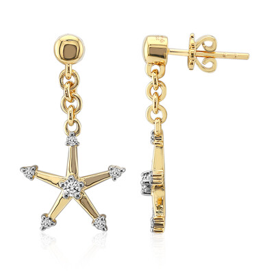 Pendientes en oro con Diamante SI1 (G) (Annette)