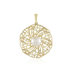 Colgante en oro con Perla blanca Freshwater (Ornaments by de Melo)