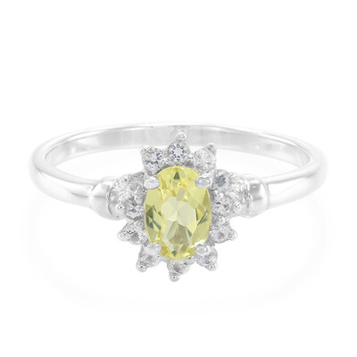 Anillo en plata con Berilo amarillo