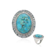 Anillo en plata con Turquesa azul del Mohave Kingman (Art of Nature)