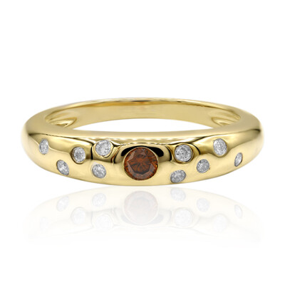 Anillo en oro con Diamante cognac VS1 (Annette)