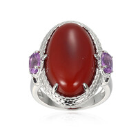 Anillo en plata con Ágata roja