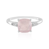 Anillo en plata con Cuarzo rosa