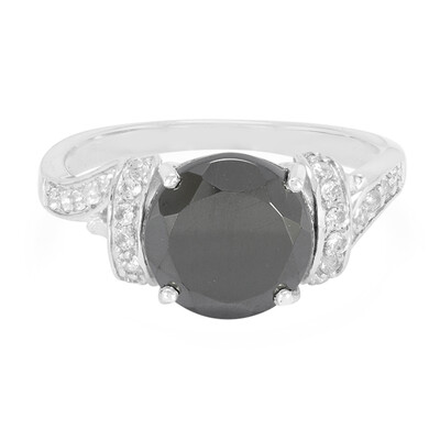 Anillo en plata con Hematita negra