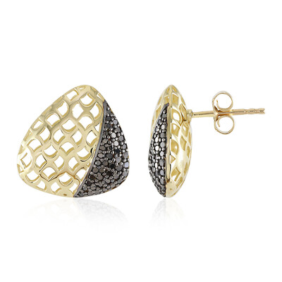 Pendientes en oro con Diamante negro (Ornaments by de Melo)