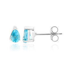 Pendientes en plata con Apatita azul