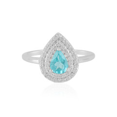 Anillo en plata con Apatita azul