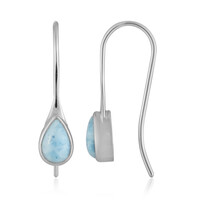 Pendientes en plata con Larimar (Bali Barong)