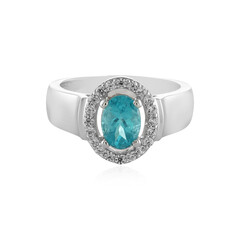 Anillo en plata con Apatita azul