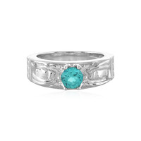 Anillo en plata con Apatita azul