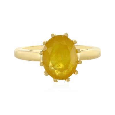 Anillo en plata con Zafiro amarillo de Madagascar