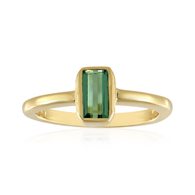 Anillo en plata con Turmalina verde Benedito