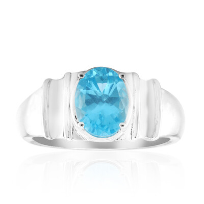 Anillo en plata con Apatita azul (Pallanova)