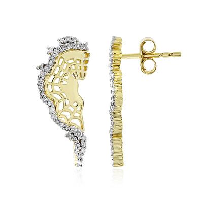 Pendientes en oro con I1 (I) Diamante (Ornaments by de Melo)