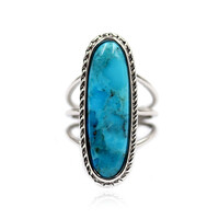 Anillo en plata con Turquesa azul del Mohave Kingman (Faszination Türkis)