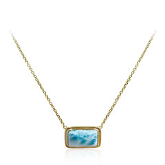 Collar en oro con Larimar