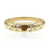 Anillo en oro con Diamante cognac VS1