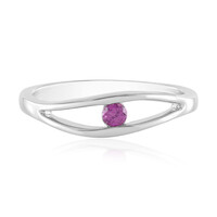 Anillo en plata con Granate Magenta