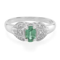 Anillo en plata con Cianita menta