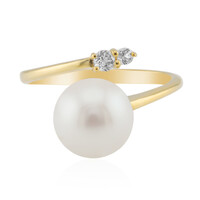 Anillo en oro con Perla blanca Freshwater (TPC)