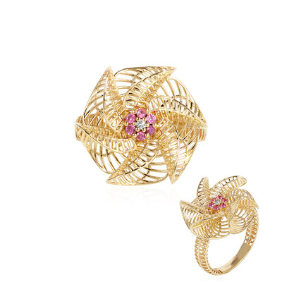 Anillo en oro con Zafiro rosado (Ornaments by de Melo)