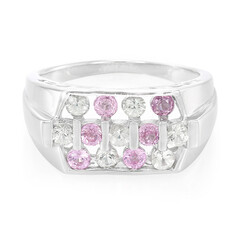 Anillo en plata con Zafiro de Ceilán rosa