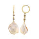 Pendientes en plata con Perla durazno Freshwater (TPC)