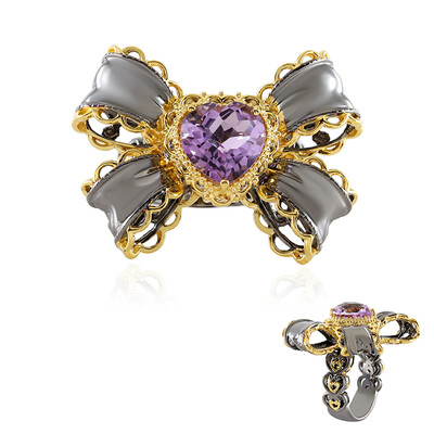 Anillo en plata con Amatista Rosa de Francia (Gems en Vogue)