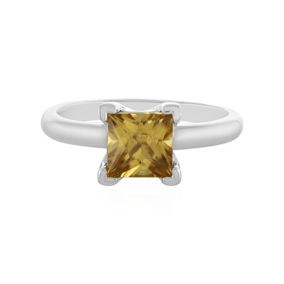 Anillo en plata con Zircón amarillo