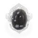 Anillo en plata con Obsidiana Copo de Nieve