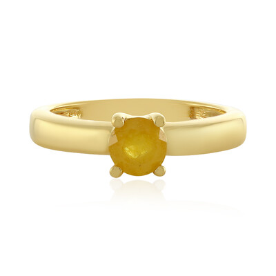 Anillo en plata con Zafiro amarillo de Madagascar