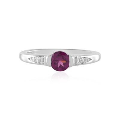 Anillo en plata con Granate Magenta