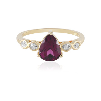 Anillo en oro con Granate Magenta