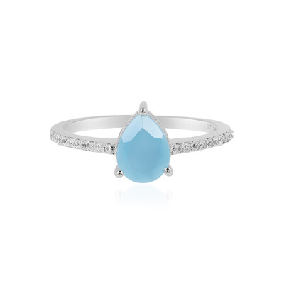 Anillo en plata con Ónix azul