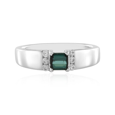 Anillo en plata con Turmalina verde Benedito