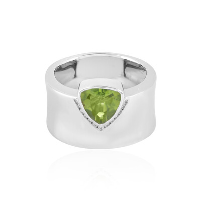 Anillo en plata con Peridoto (de Melo)